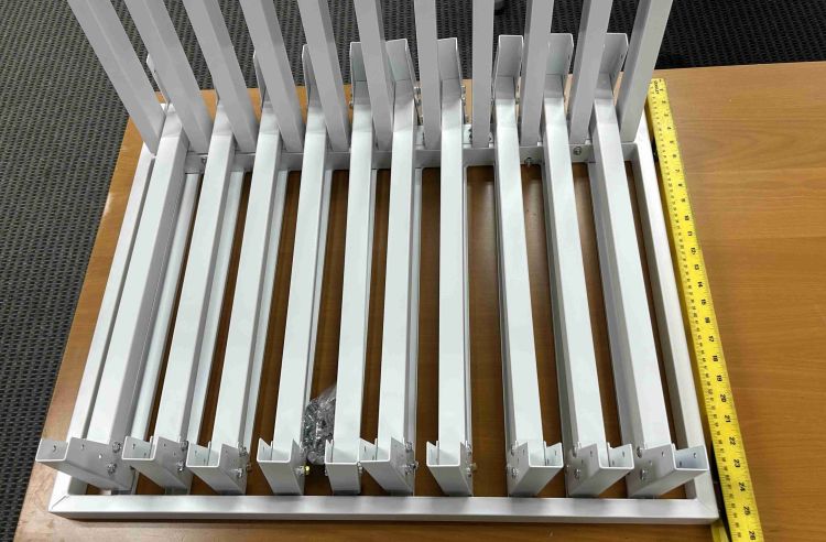 Metal Rolling Display 24 x 48 (2026) - 10-Slot White (hold 20 tile Samples)